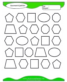 Geometrik Şekiller Çalışma Sayfaları